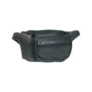 Roma Leather Unisex Waist Fanny Pack- 3076BK 💸